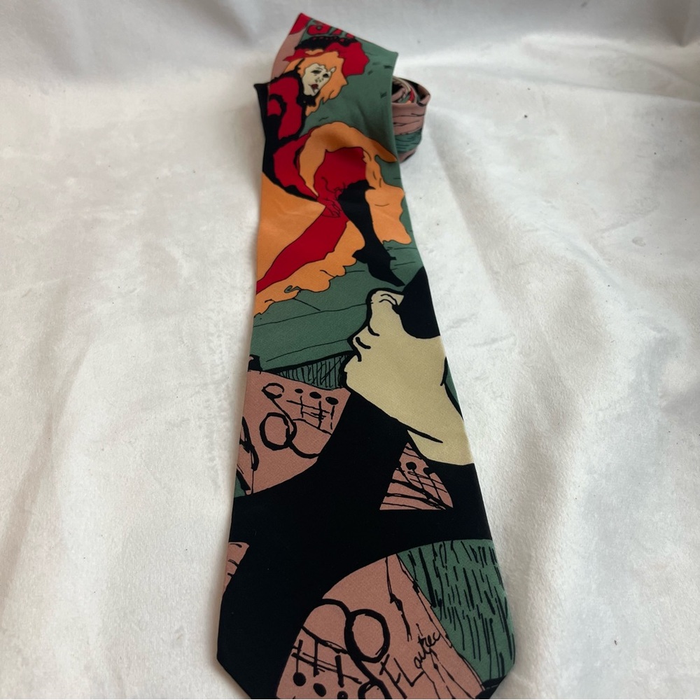 Toulouse Lautrec Jane Avril Jardin De Paris Mens Silk Tie Museum Company